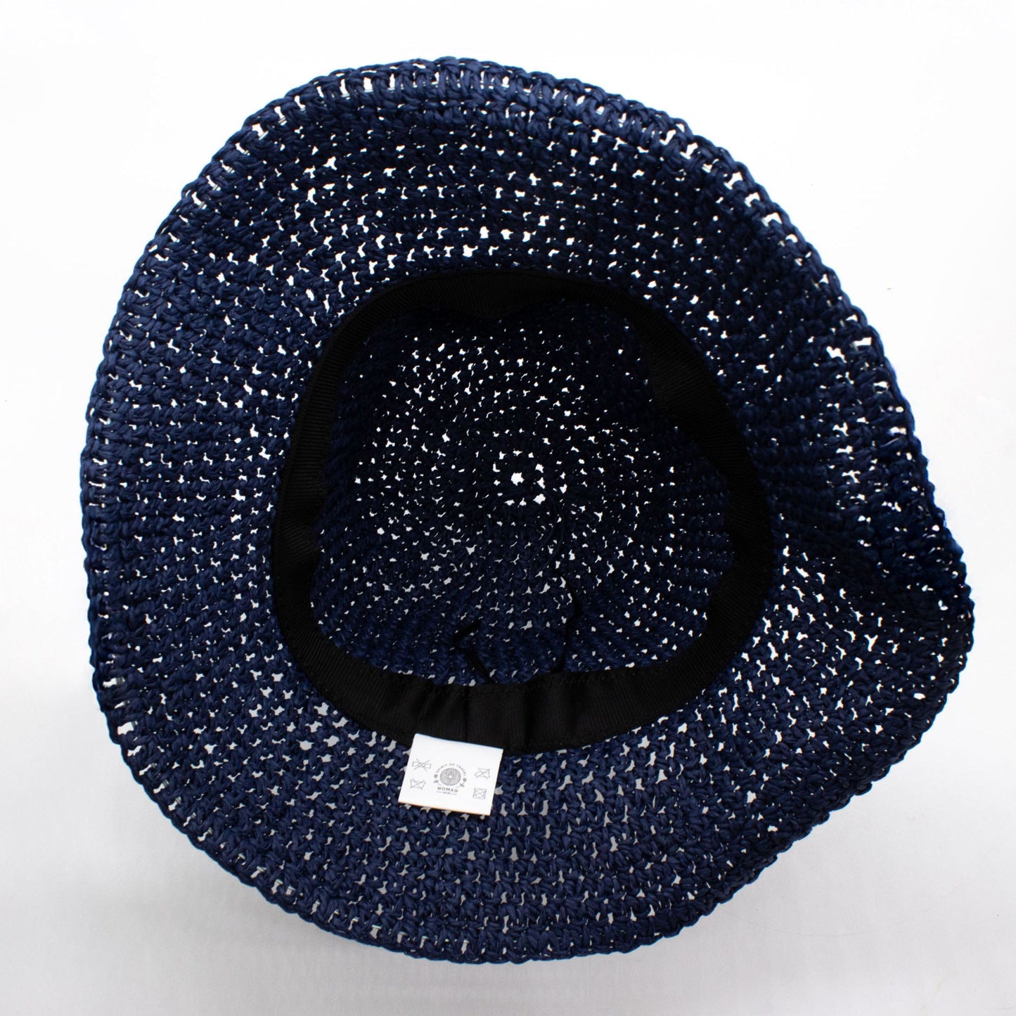 Nomad Sari Floppy Straw Sun Hat - Navy Blue