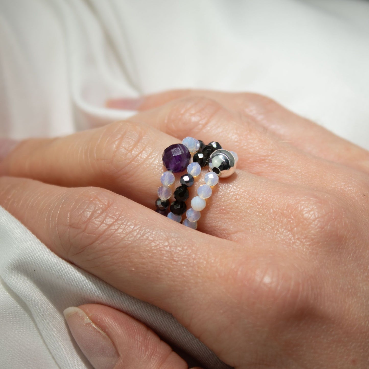 Gemstone Ring Set - Full Moon