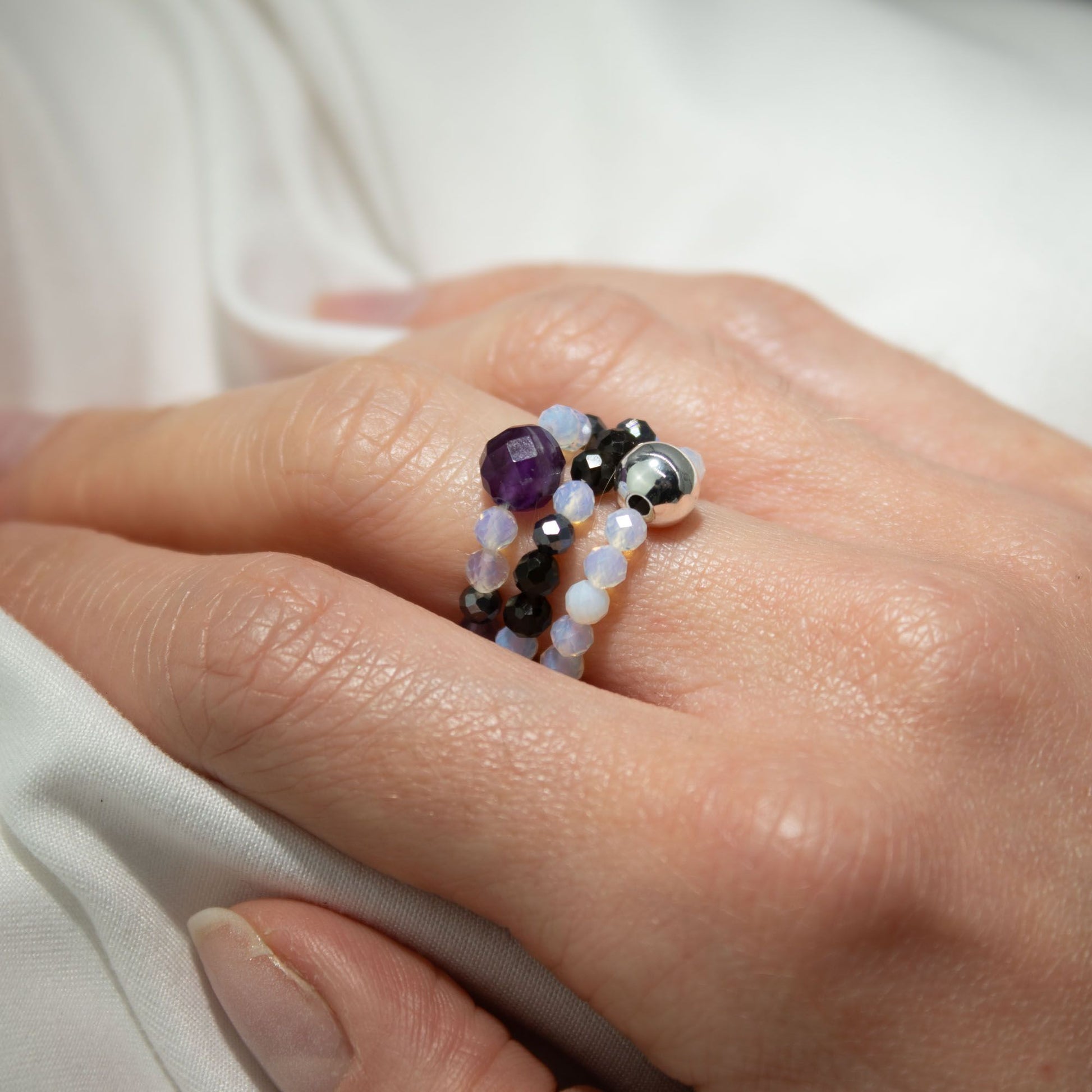 Gemstone Ring Set - Full Moon