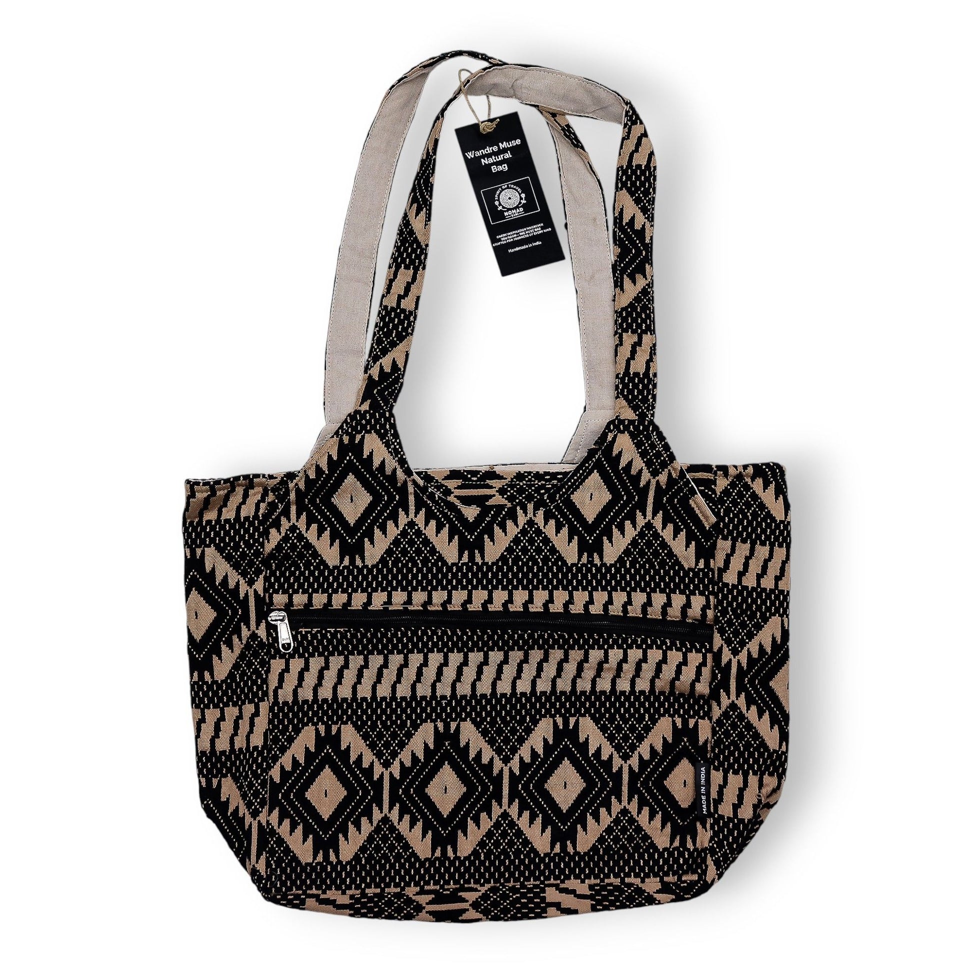Nomad Sari Jacquard Natural Wander Muse Bags - Desert Loom