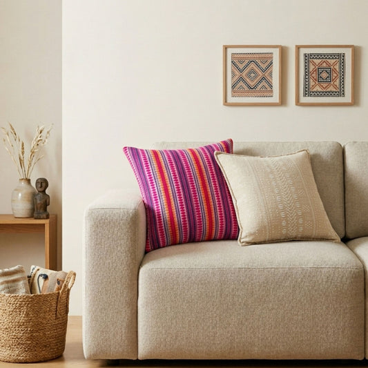 Classic Cushion Cover - Neon Stripes - 45x45cm