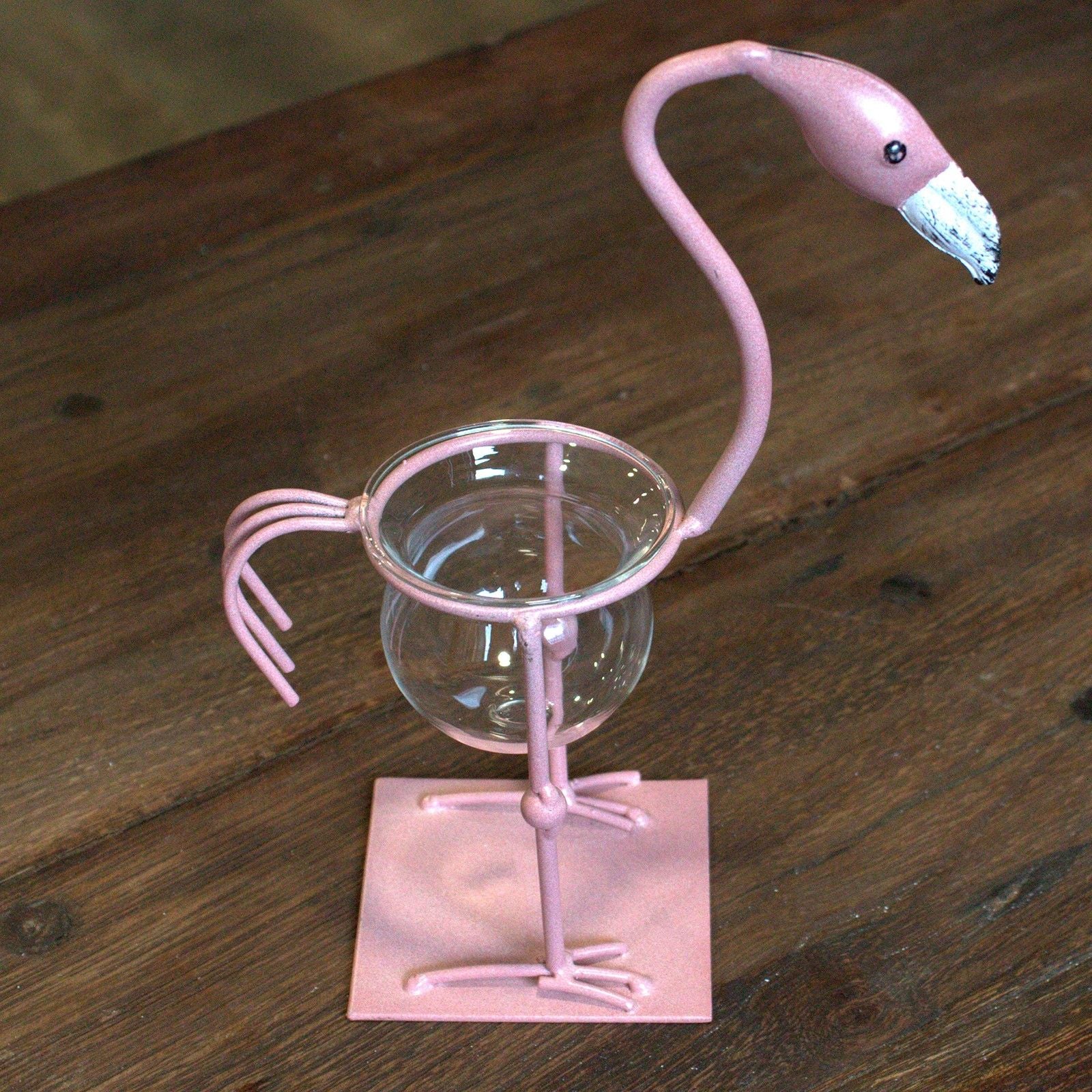 Pink Metal Flamingo 3