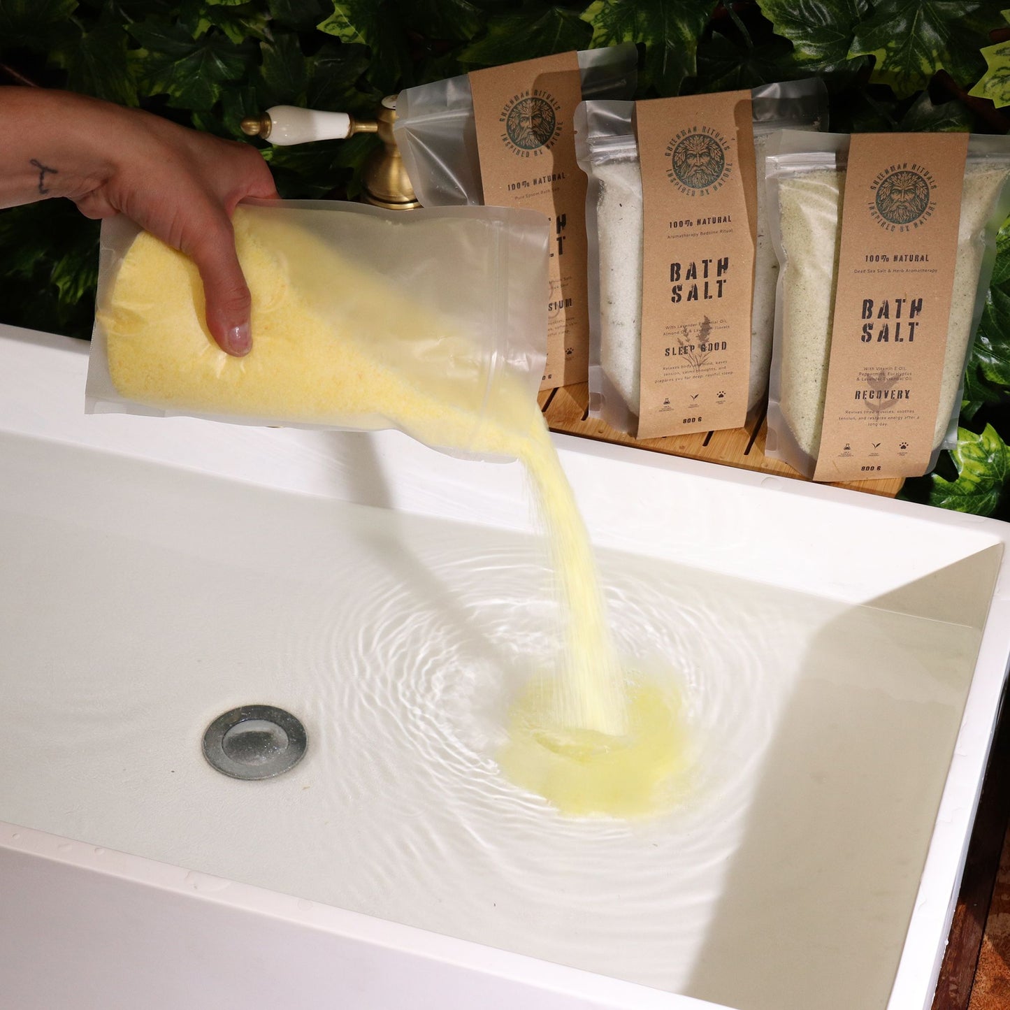 Greenman Rituals Vitamin C & Mandarin Epsom Bath Salt Glow & Go