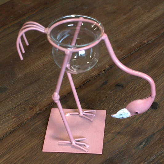 Pink Metal Flamingo 4