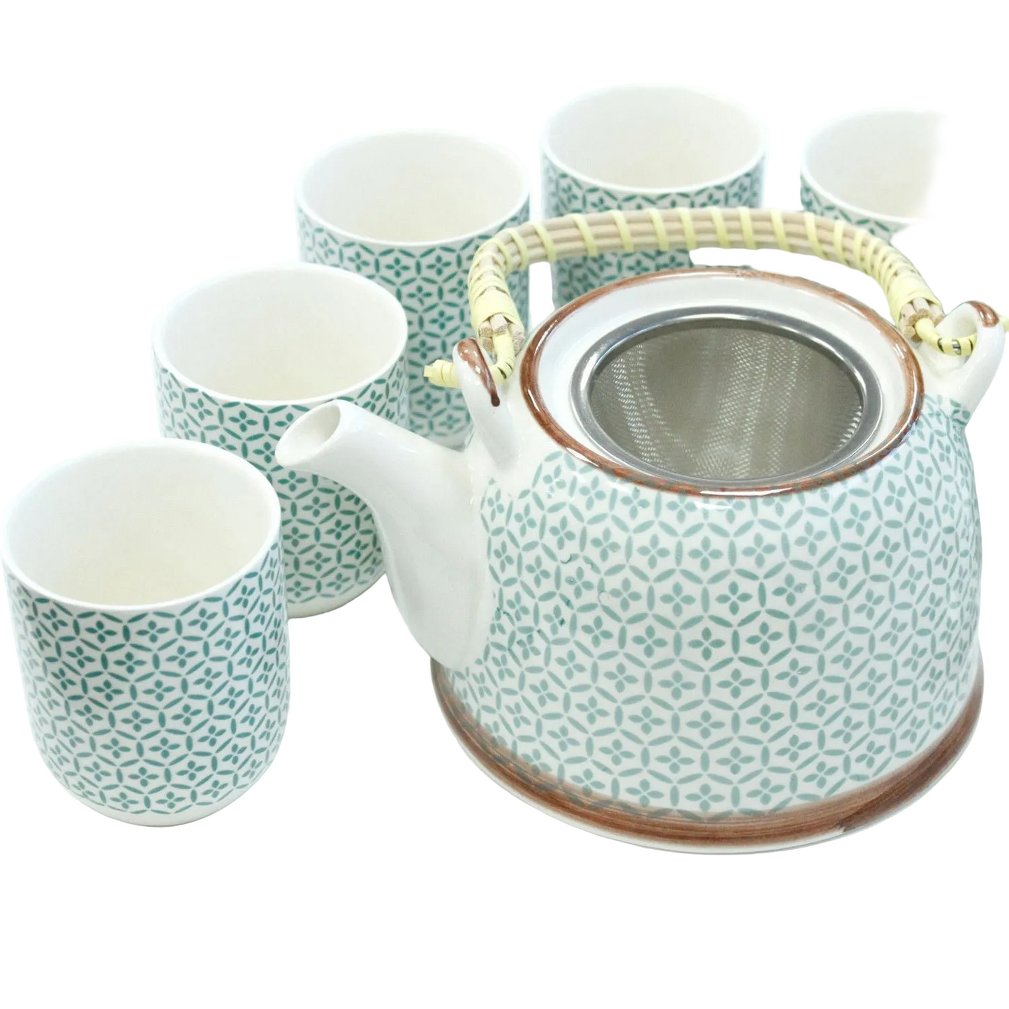Herbal Teapot Set - Green Mosaic