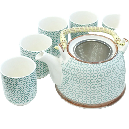 Herbal Teapot Set - Green Mosaic