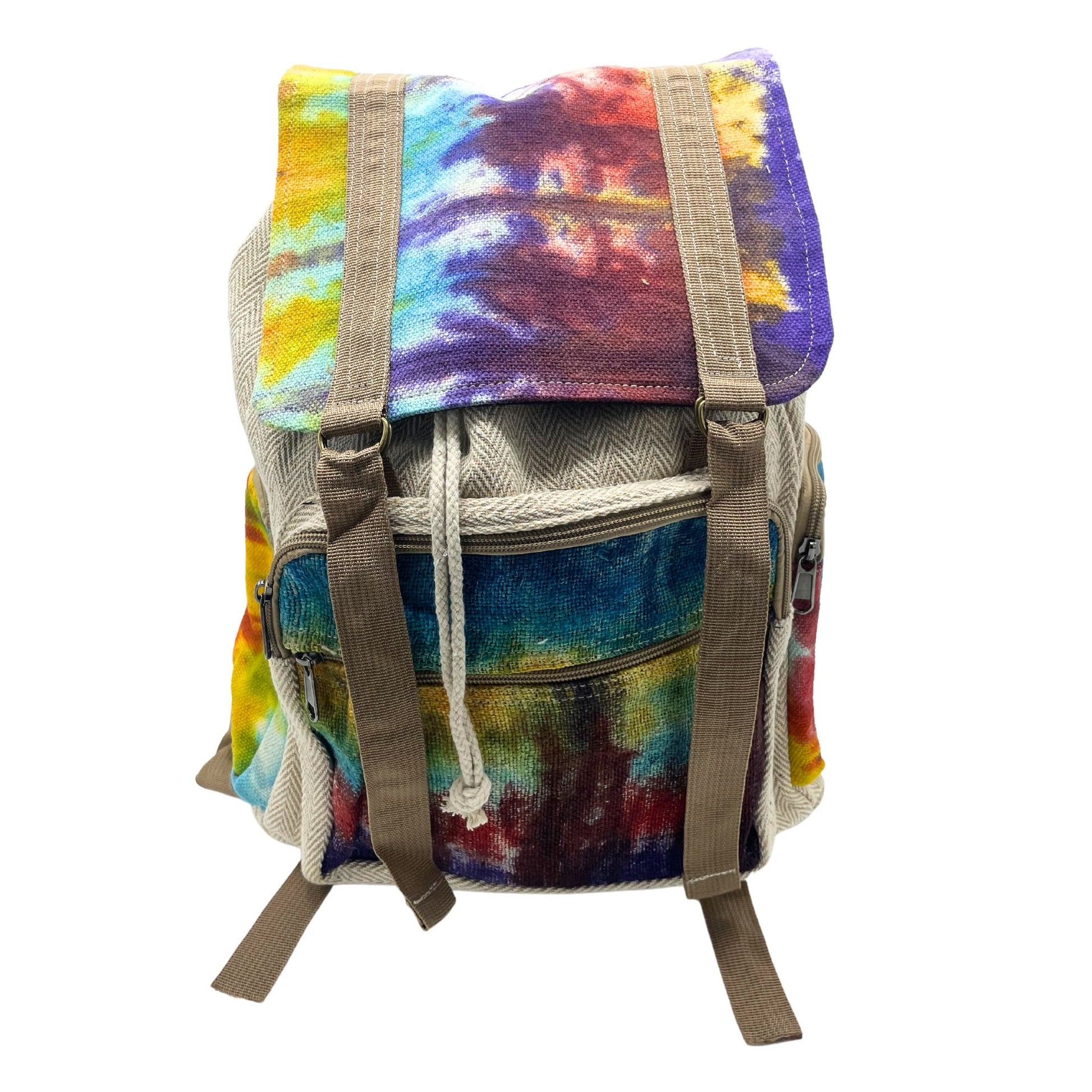 Tiedye Hemp Large Square Backpack 29.5x42x9.5 (cm)