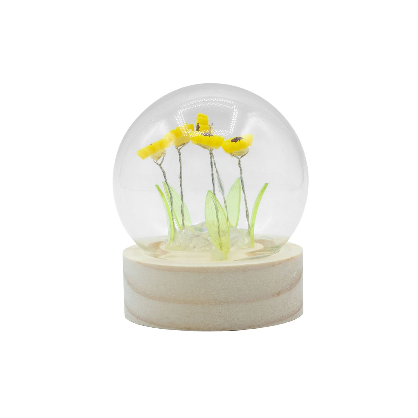 Floral Glow Garden Dome - 5 Sunflowers - LED Battery