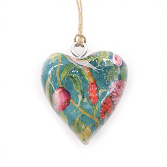 Decor Wood Heart -  Bird & Floral