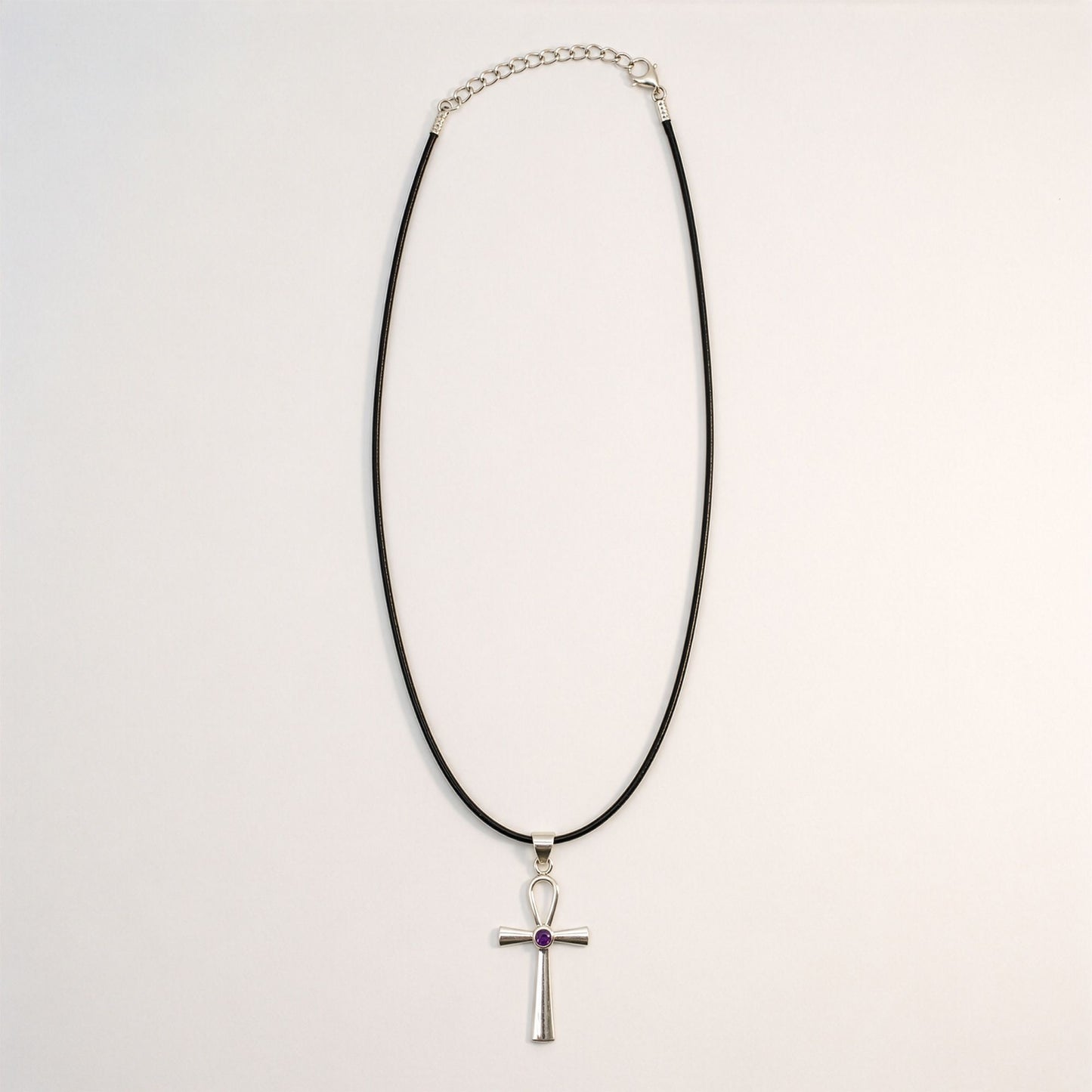 Silver Plated (45cm Cord)- Ankh Symbol of Eternal Life
