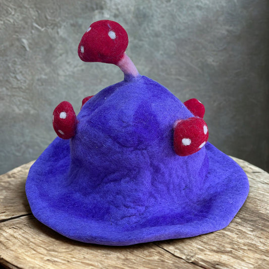 Felted Mushroom Hat - Dreamy Purple Haze