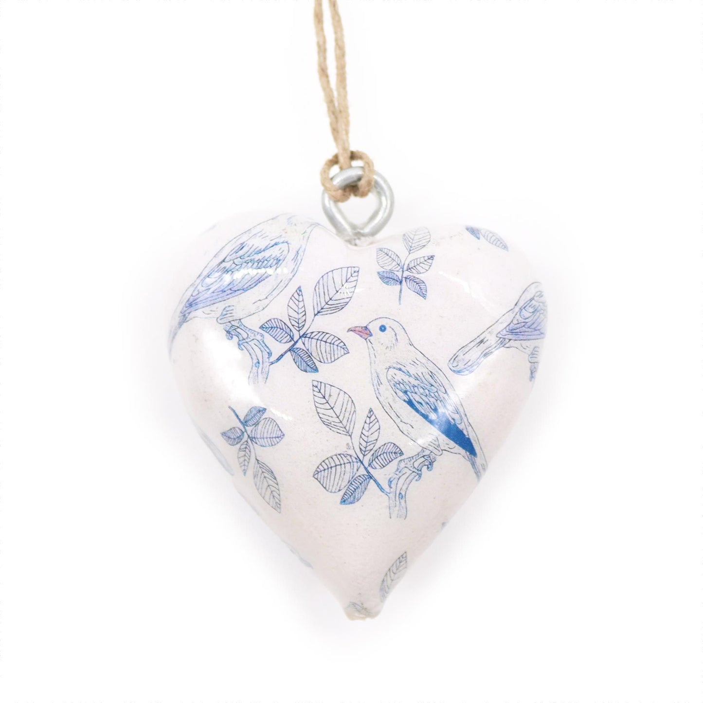 Decor Wood Heart -  Blue Bird