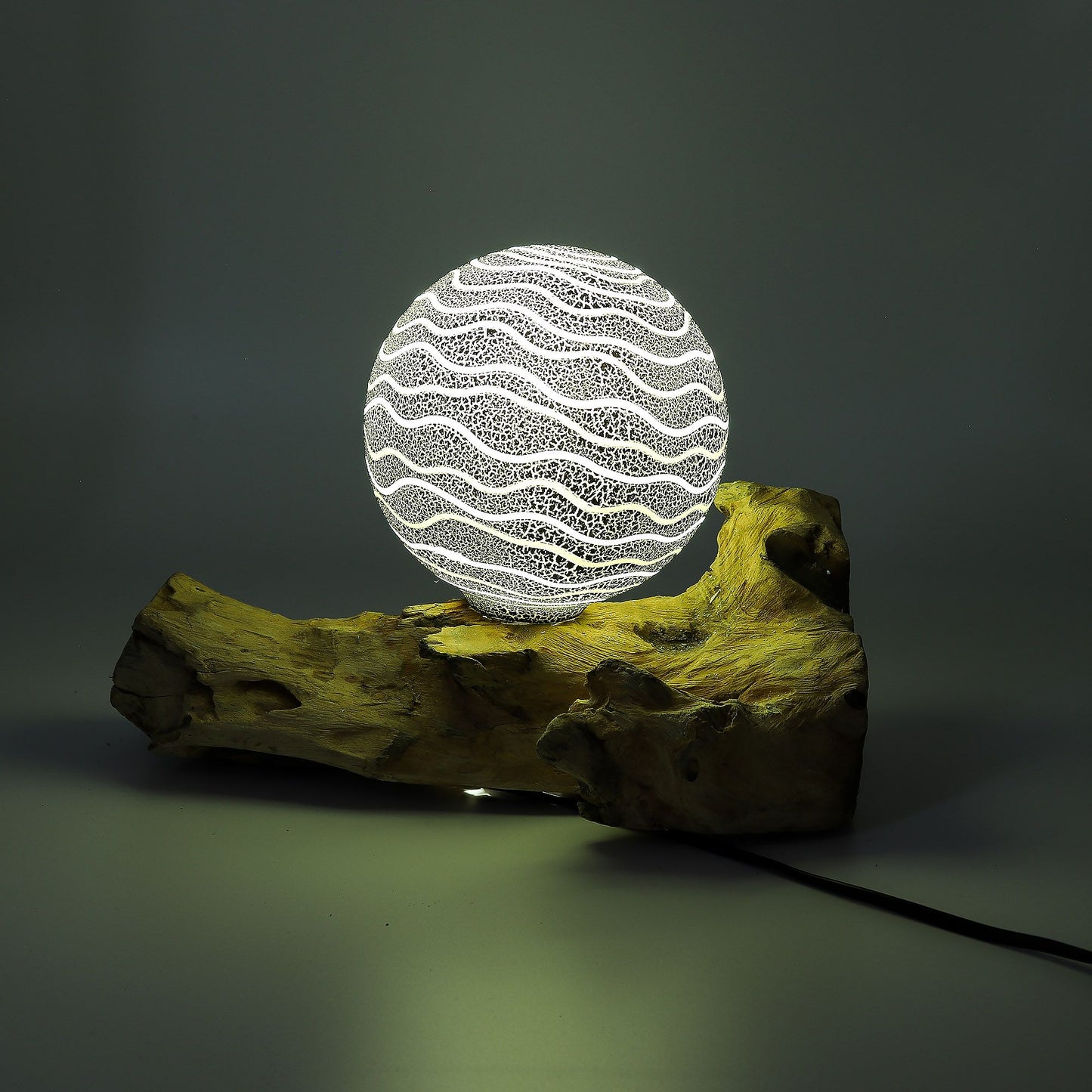 DriftGlow Lamp Grey Luna Shade