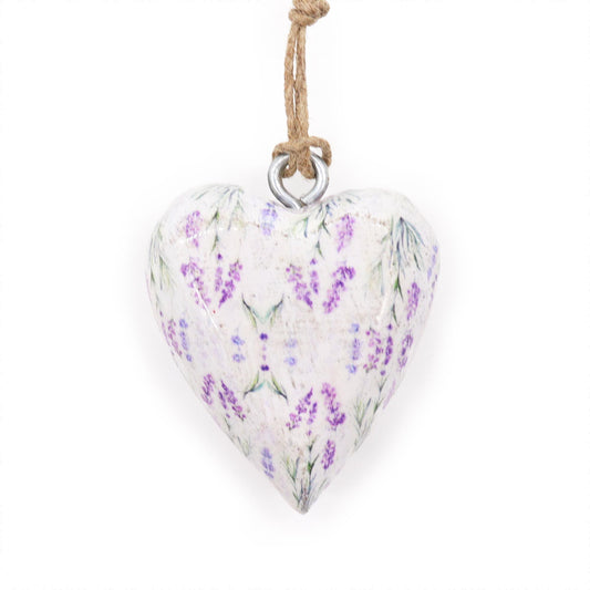 Decor Wood Heart -  Lavender