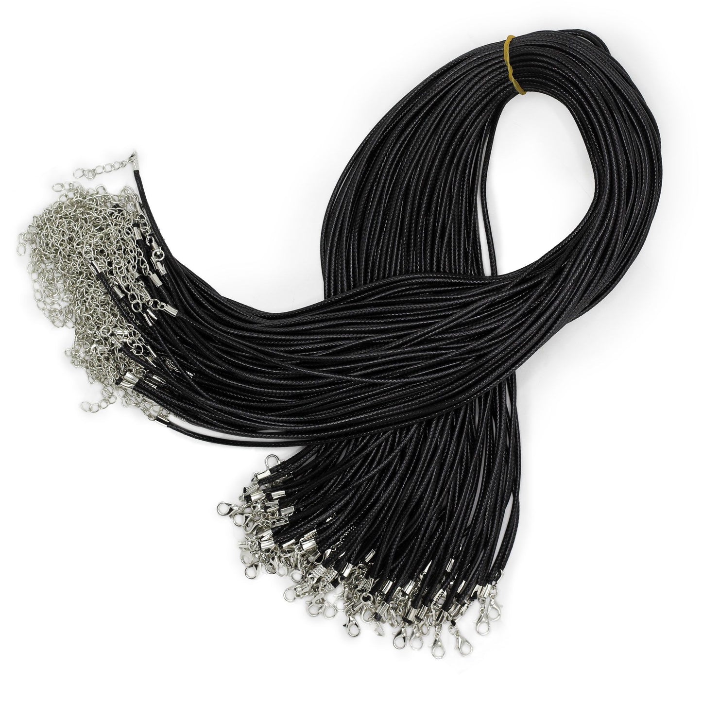 Waxed Pendant Cord -  2mm x 55cm - Black 102