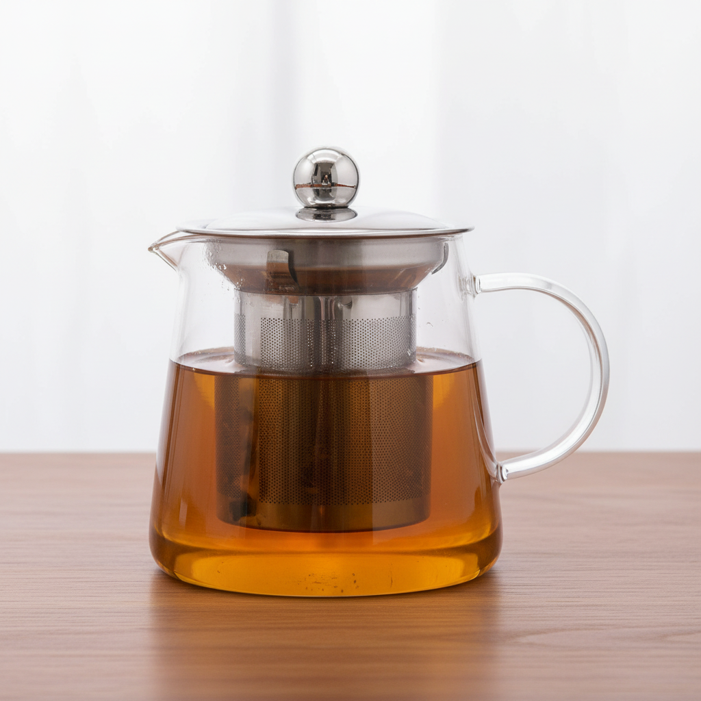 Glass Infuser Teapot - Flask Shape - 350ml
