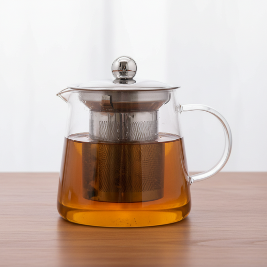 Glass Infuser Teapot - Flask Shape - 350ml