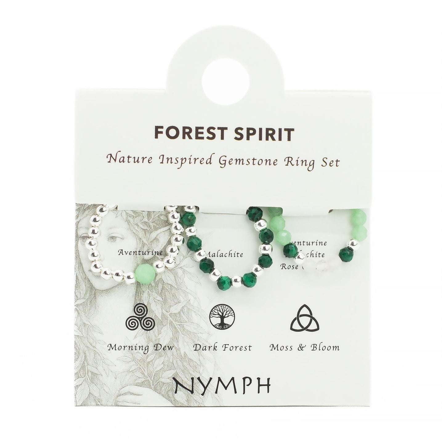 Gemstone Ring Set - Forest Spirit