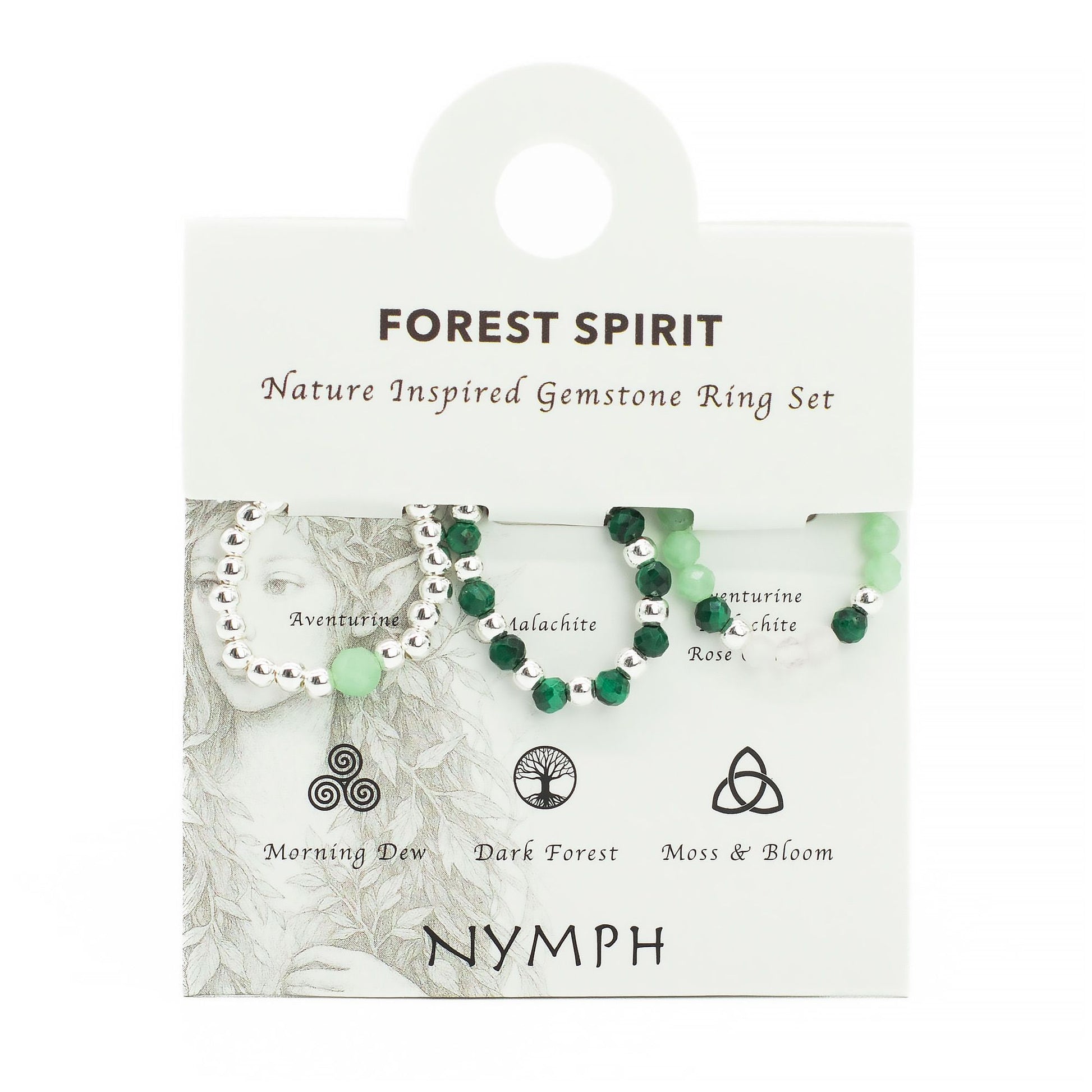 Gemstone Ring Set - Forest Spirit