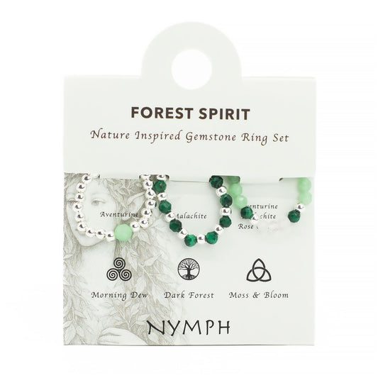 Gemstone Ring Set - Forest Spirit