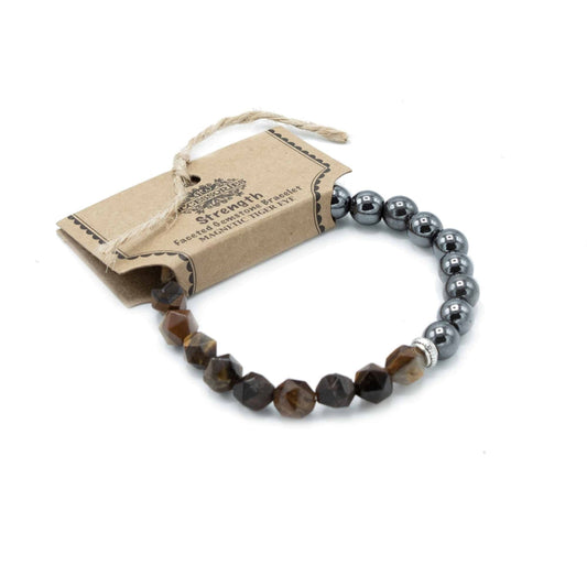 Magnetic Tiger Eye Faceted Gemstone Bracelet