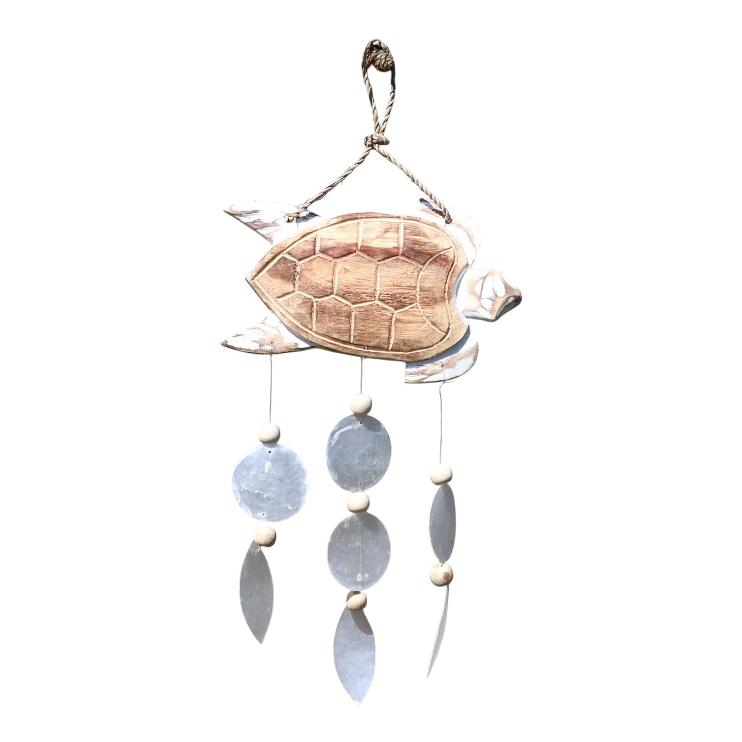 Whitewash Turtle Carving and Natural Copis Drop