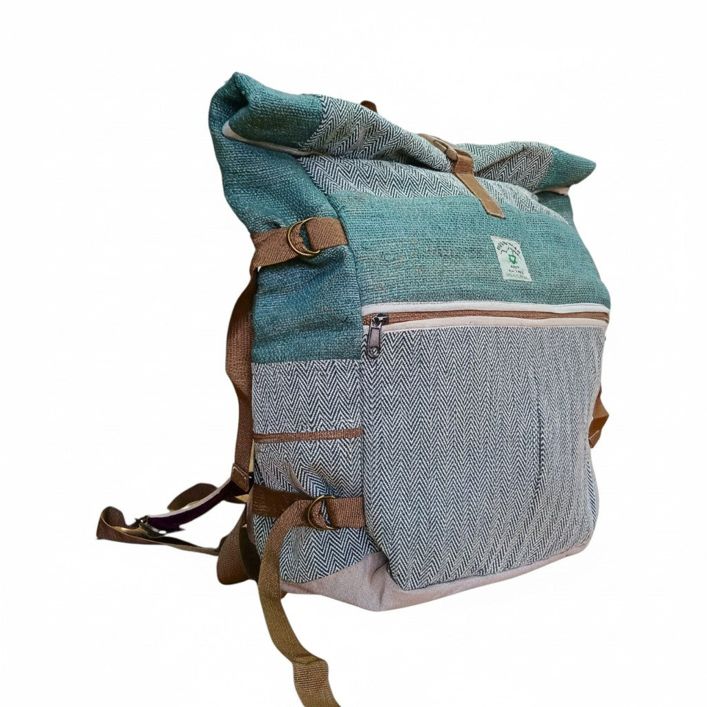 Hemp Trekking Rolling Backpack - Sage