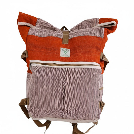 Hemp Trekking Rolling Backpack - Sunset Orange