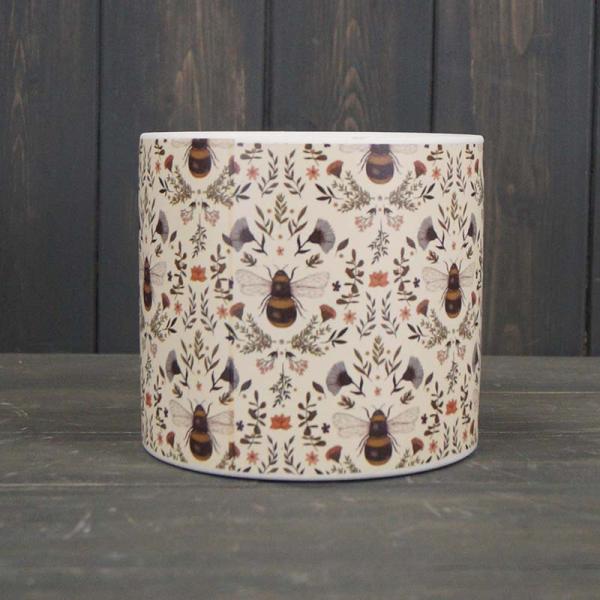 Set of 6 Botanical Bee Ceramic Plant Pot