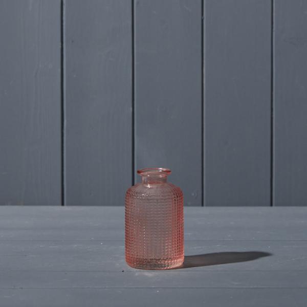 Rose Dimpled Glass Bottle