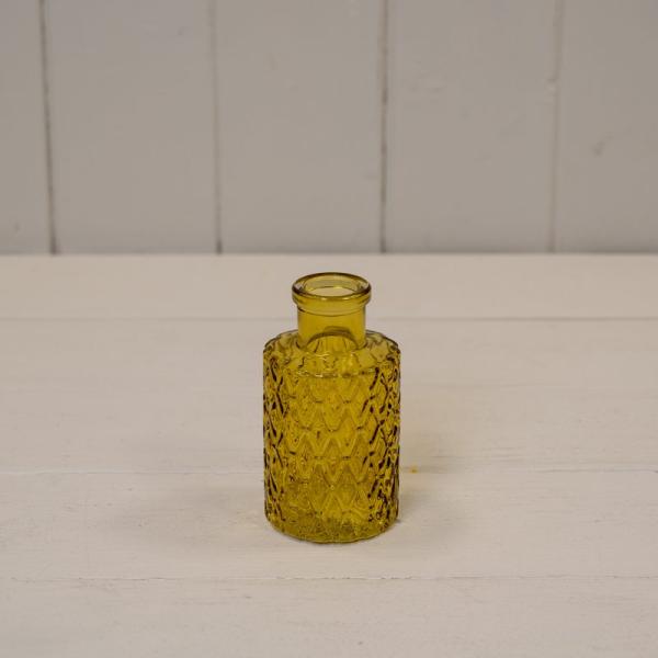Yellow Geometric Glass Bottle