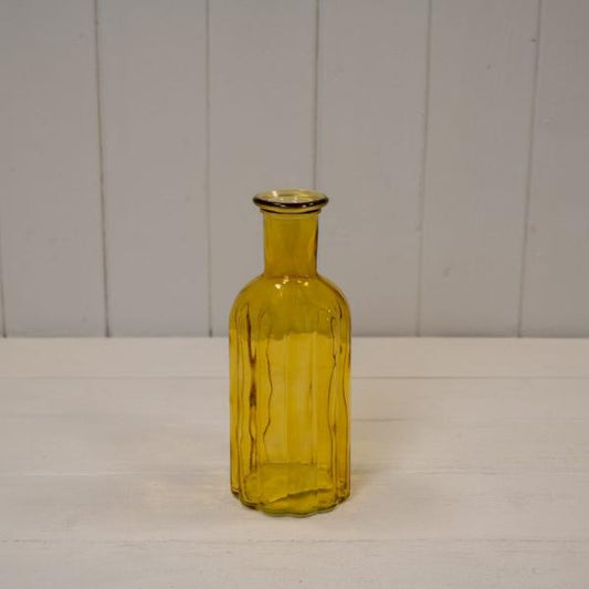 Yellow Glass Bottle H19cm TD4.5cm B7.5cm