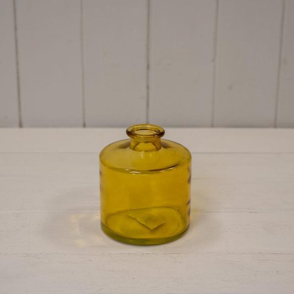 Yellow Squat Glass Bottle