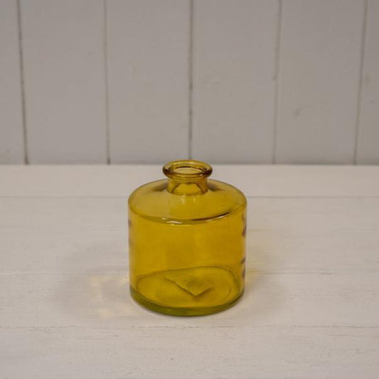 Yellow Squat Glass Bottle