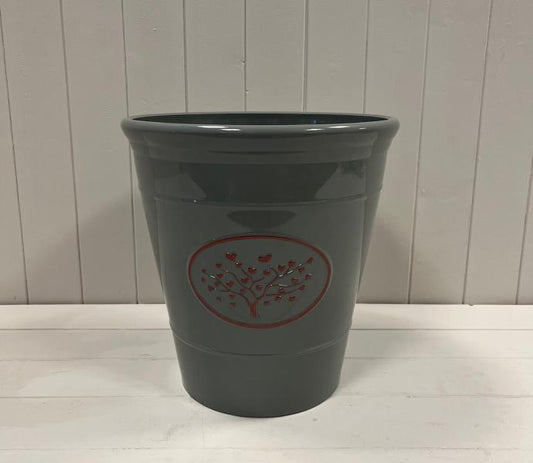Grey Round Love Heart Tree Recycled Plastic Planter D30cm