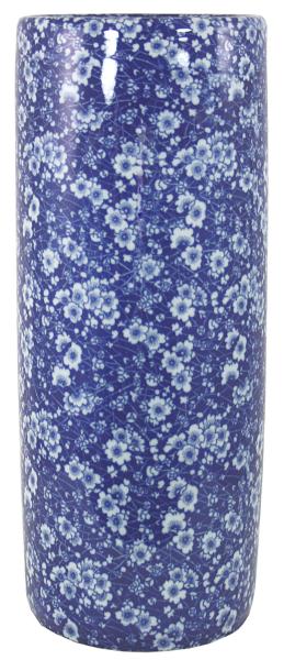 Umbrella Stand  Vintage Blue & White Daisies Design