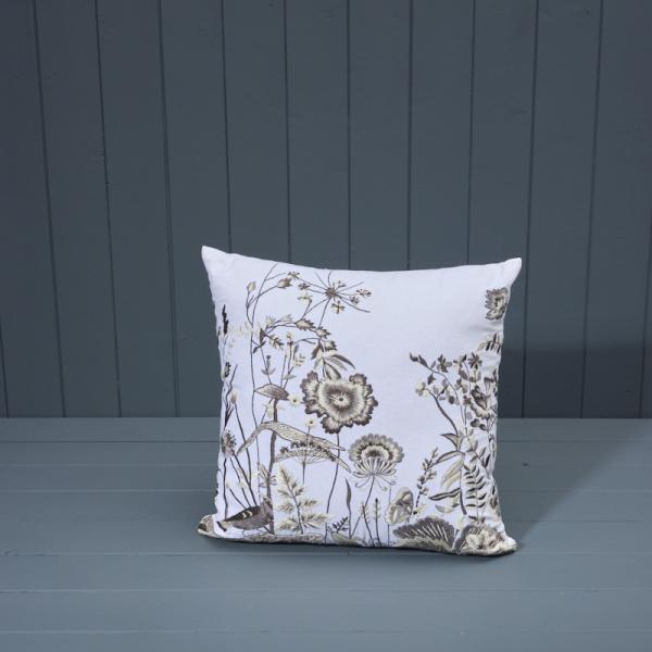 Washable Cotton Embroidered Cushion with Filling 40.5x40.5cm