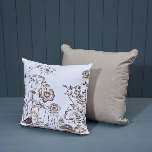 Handmade Washable Cotton Embroidered Cushion with Filling