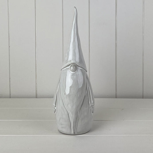 Glazed Ceramic Gonk Ornament With Textured Detail L8.8Xd9.6Xh29.6cm