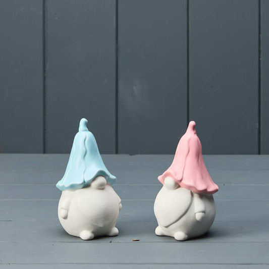 Mixed Pink And Blue Gonks H11.6 W6.7 D6.5