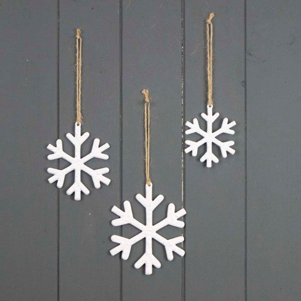 Hanging White Snowflake 10x1x10cm