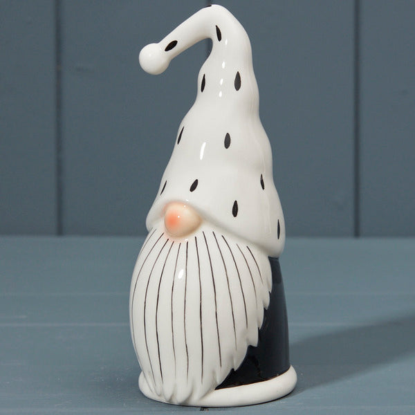 Black and White Ceramic Santa L8.3xD7.8xH17.2cm - 192g