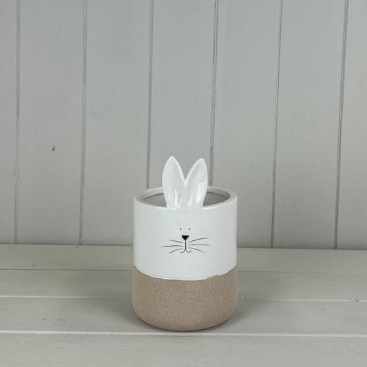 Ceramic White Rabbit Pot H17.5cm Dia10.5cm  Weight-545G