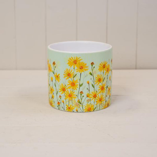 Set of 6 Daisy Field Ceramic Plant Pot