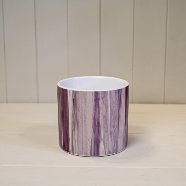 Grey Wood Grain Pot H12.5cm