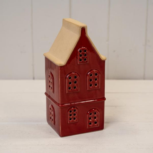 Medium Red Ceramic Led Townhouse With Sand Roof.