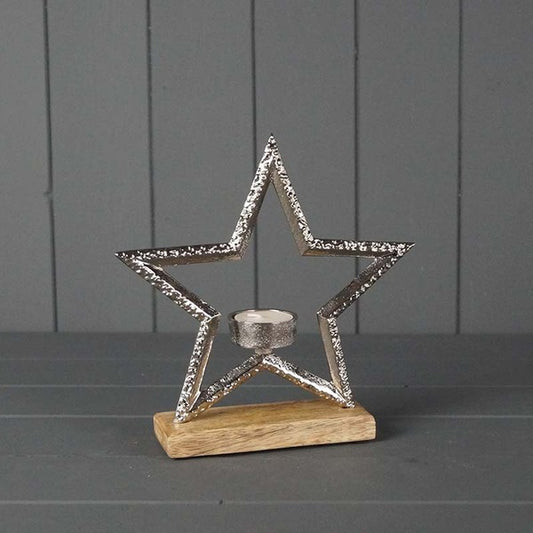 Metal Star Tealight L21.5xW5xH20cm