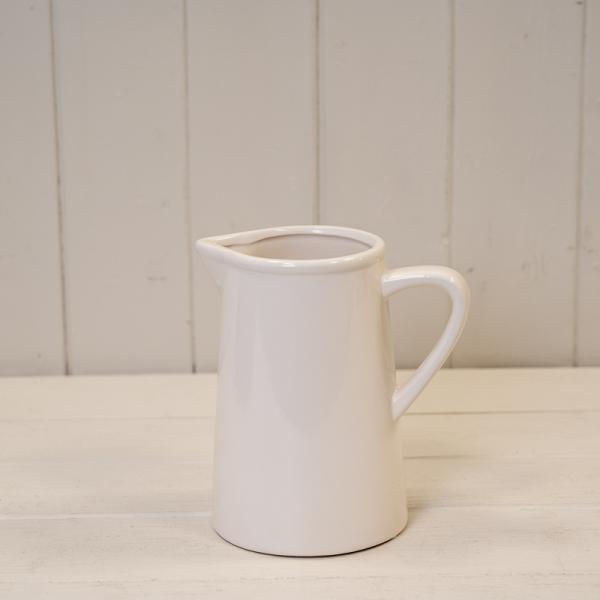 White Jug H15.3cm X W14cm X D10cm