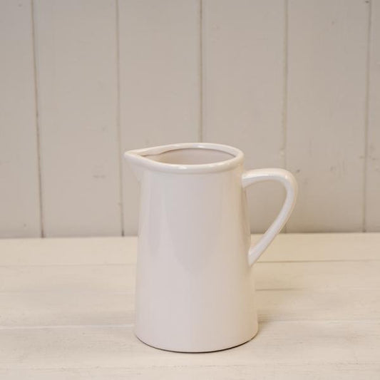 White Jug H15.3cm X W14cm X D10cm