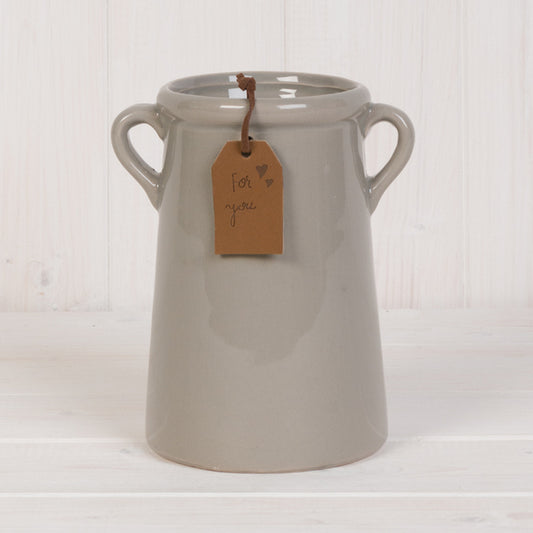 Grey "For You" Vase TD10cm x H18cm